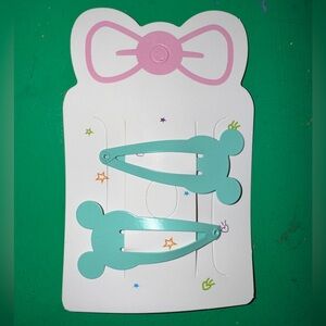 Disney Mickey Mouse Metal Hair Snap Clips - Matte Teal/ Blue/ Green
